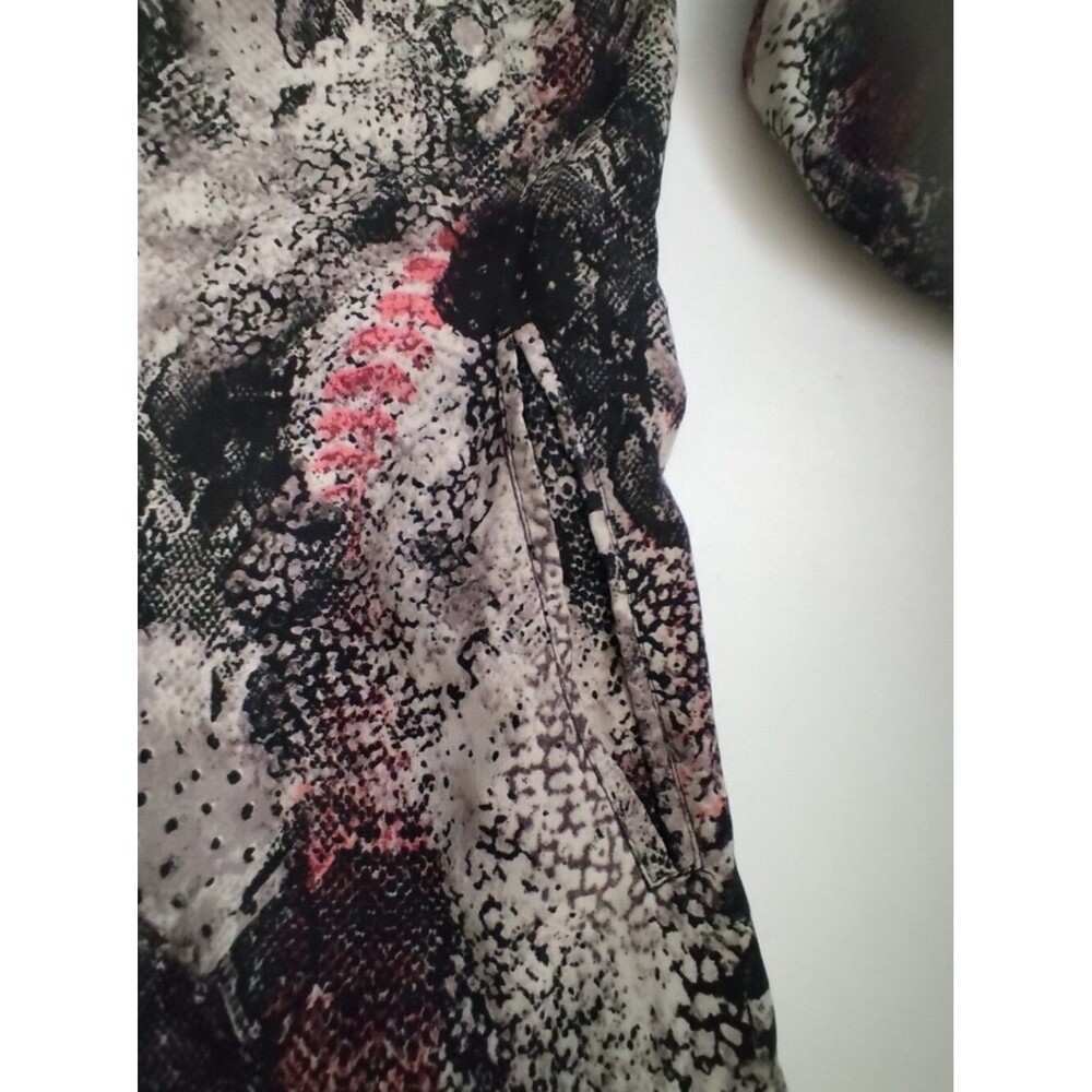 J GEE WOMEN'S Abstract Snake-Print Button-Front Dress Black Gray & Pink NEW M - Picture 4 of 6